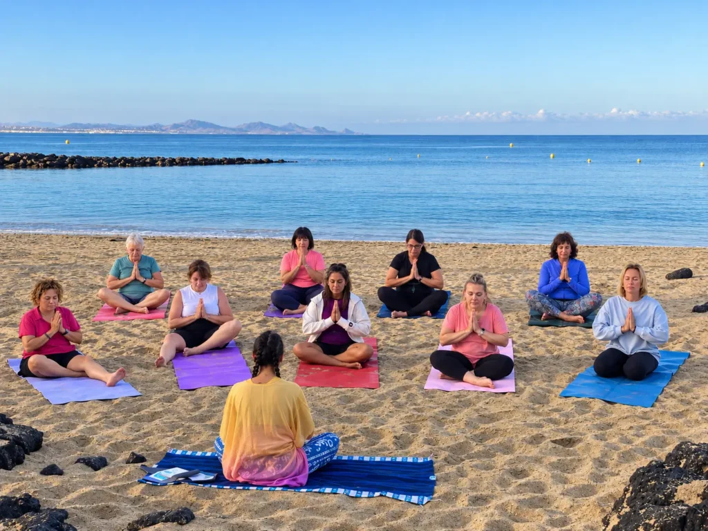 Clase de Bhakti Yoga en Playa Blanca